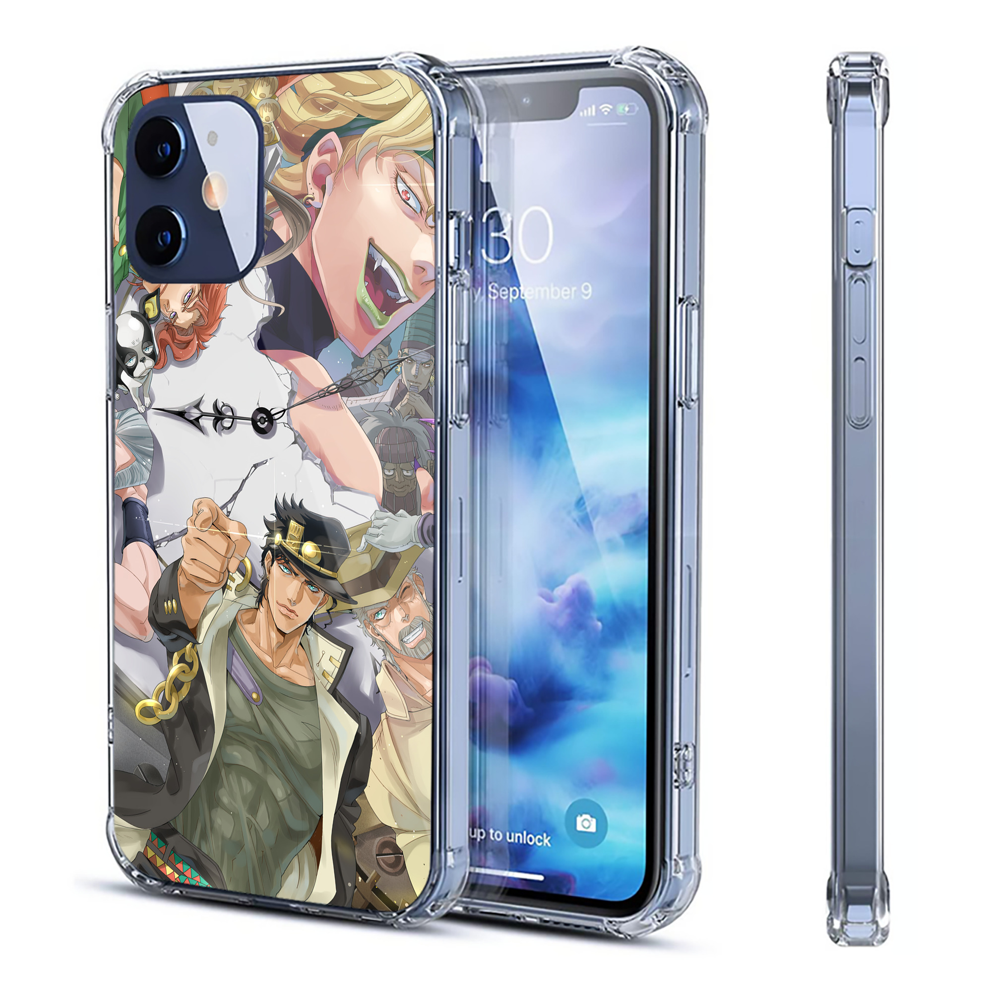 （画像用） ジョジョの奇妙な冒険 JoJo's Bizarre Adventure 【iPhone 12シリーズ対応】透明スマホケース（クリアソフトケース）